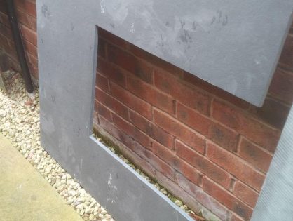 And here's a hearth back we had cut spec...