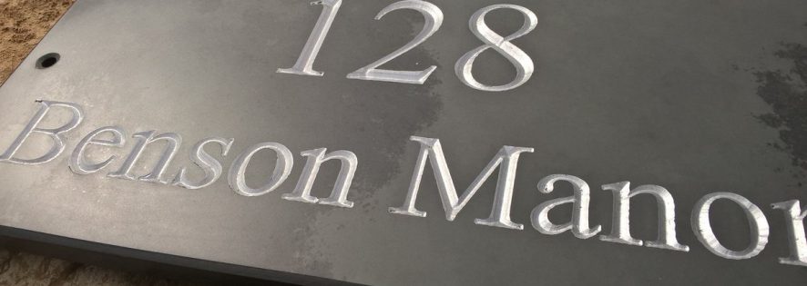 Here's a pic of a slate sign. We're goin...